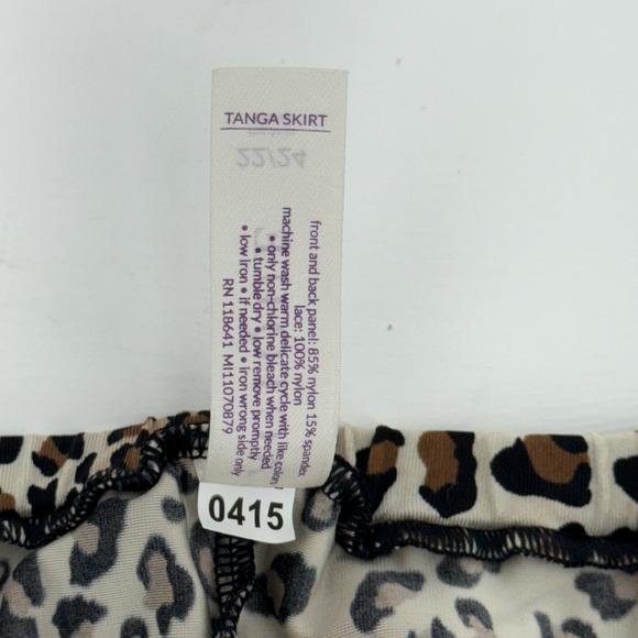 Cacique Tanga Skirt Style Panty Lace Trim Leopard Print Size 22-24 Plus Size NEW - Picture 5 of 5